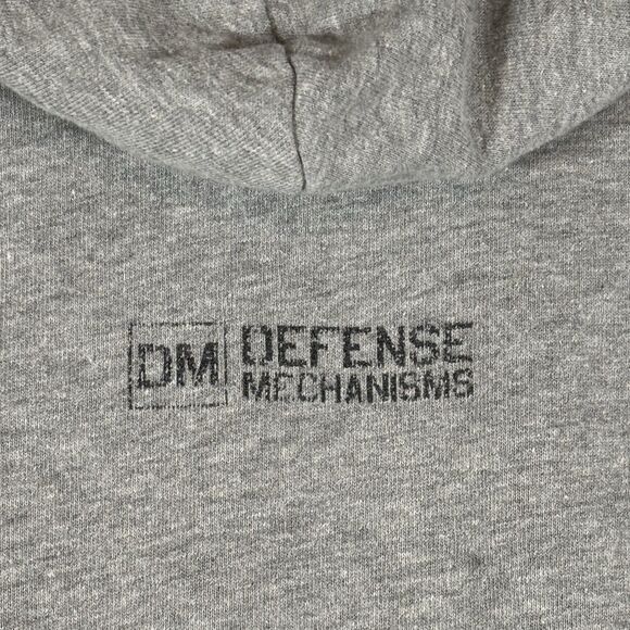 Vtg Thrashed Hoodie Sun Faded Distressed Pullover Gray Sweatshirt - Picture 5 of 9